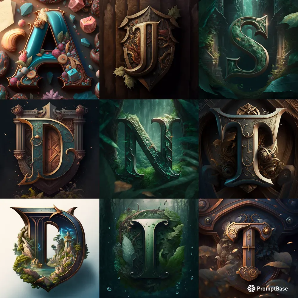 Medieval Style Font Letters