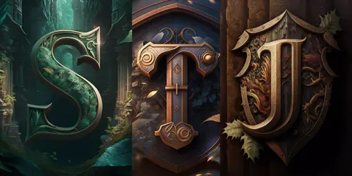 Medieval Style Font Letters generated by midjourney