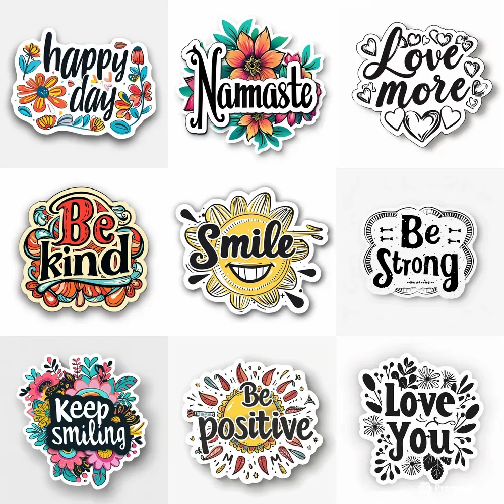 Inspirational Stickers With Custom Text