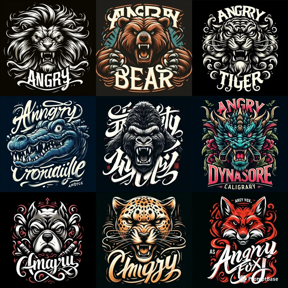 Elegant Calligraphy Tshirt Prints
