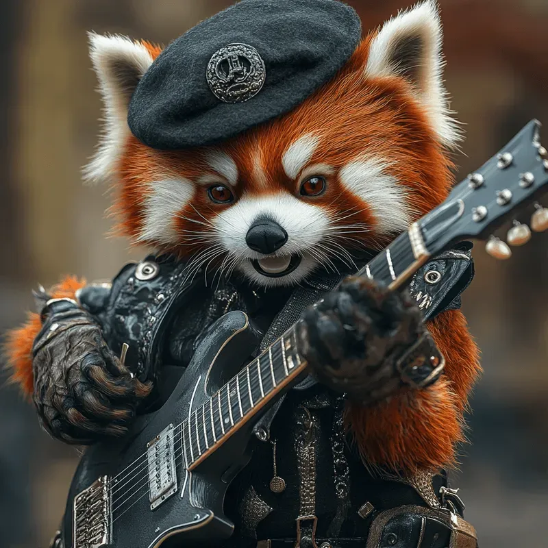 Hard Rock Animals Playing Guitars