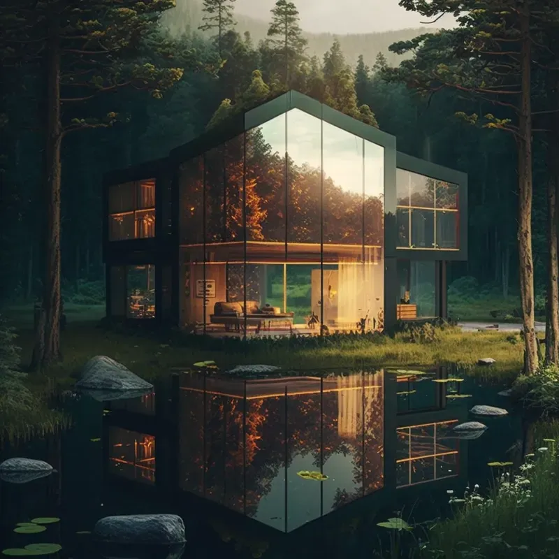 Architecture Futuristic Realistic Houses