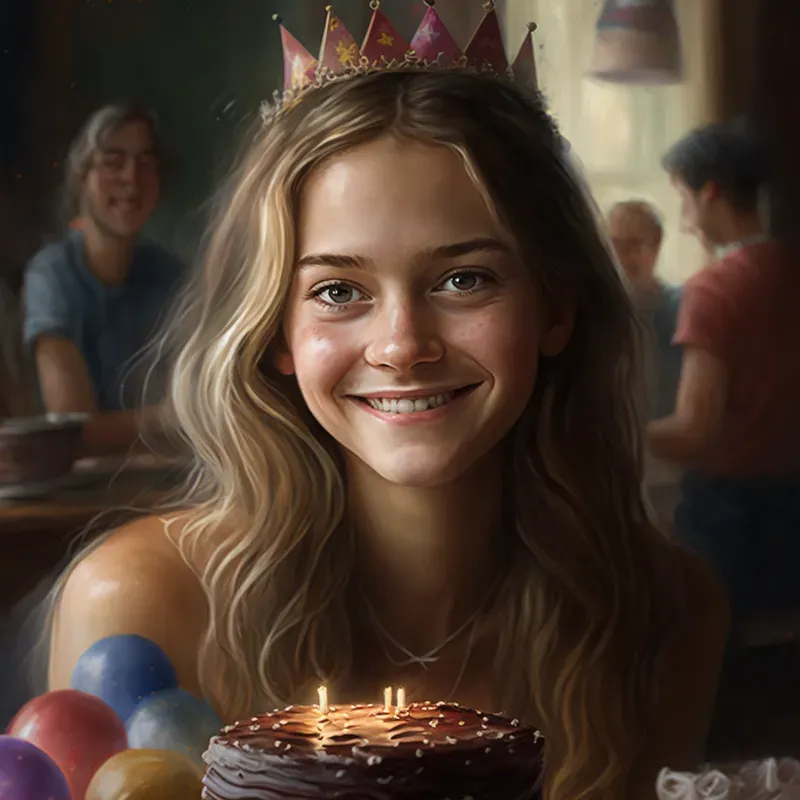 Realistic Family Birthday Portraits