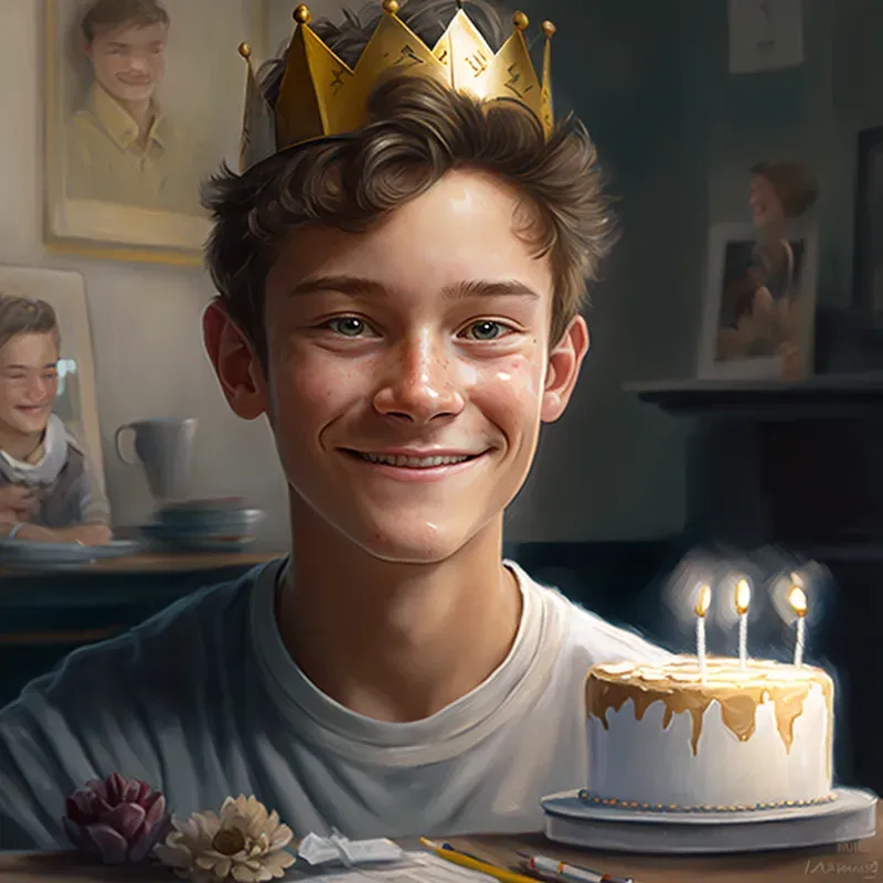 Realistic Family Birthday Portraits