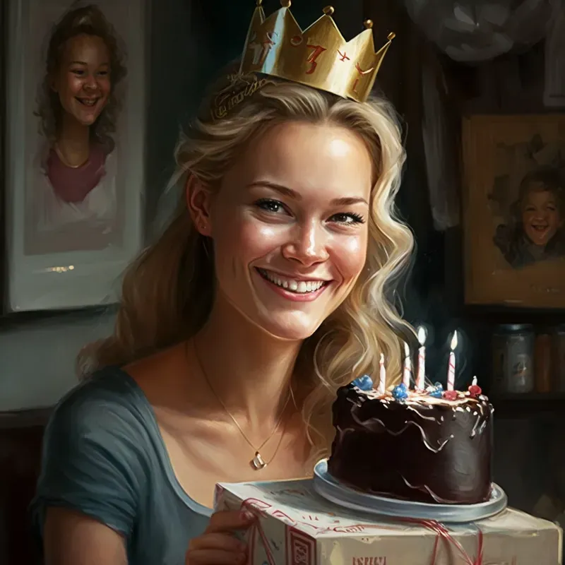 Realistic Family Birthday Portraits
