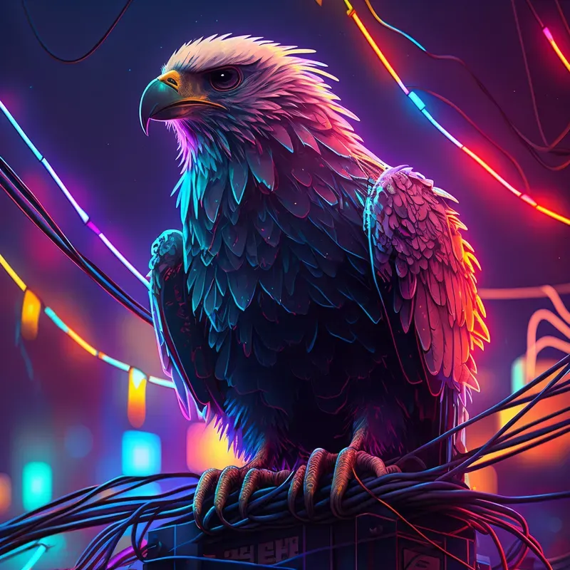 Realistic Neon Animals Cute Portraits