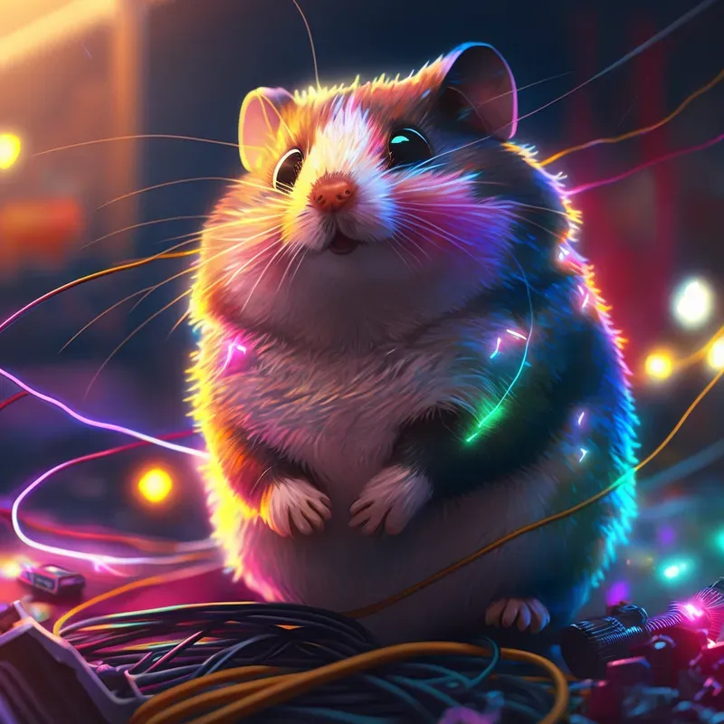 Realistic Neon Animals Cute Portraits