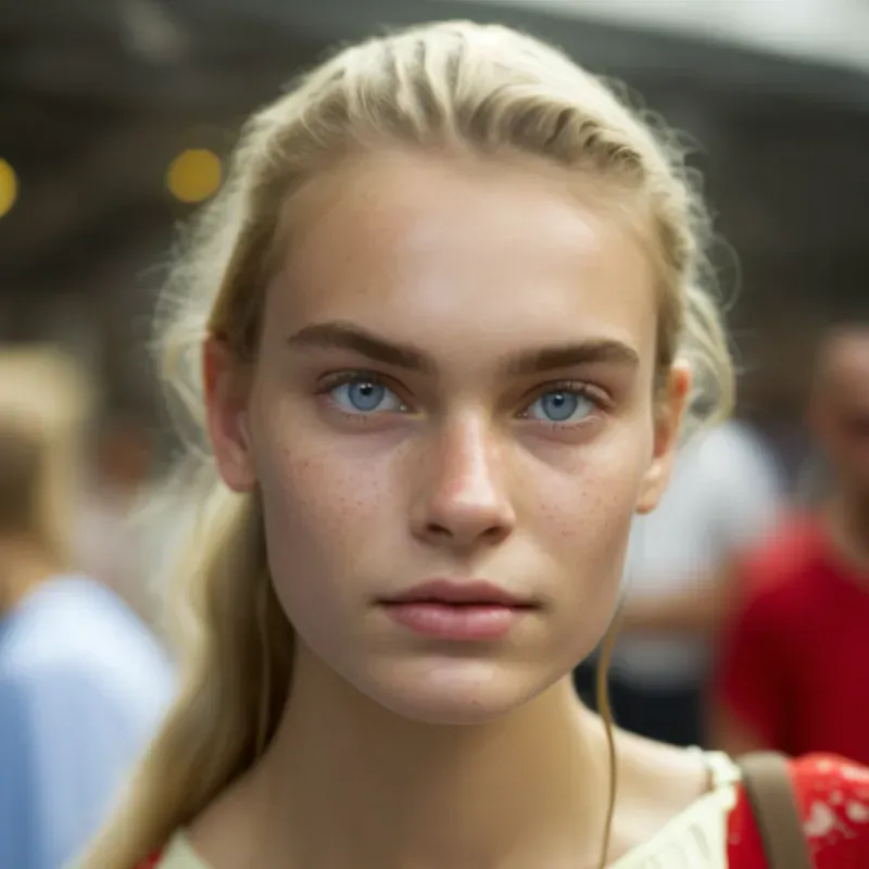 Realistic Women And Men Daily Portraits
