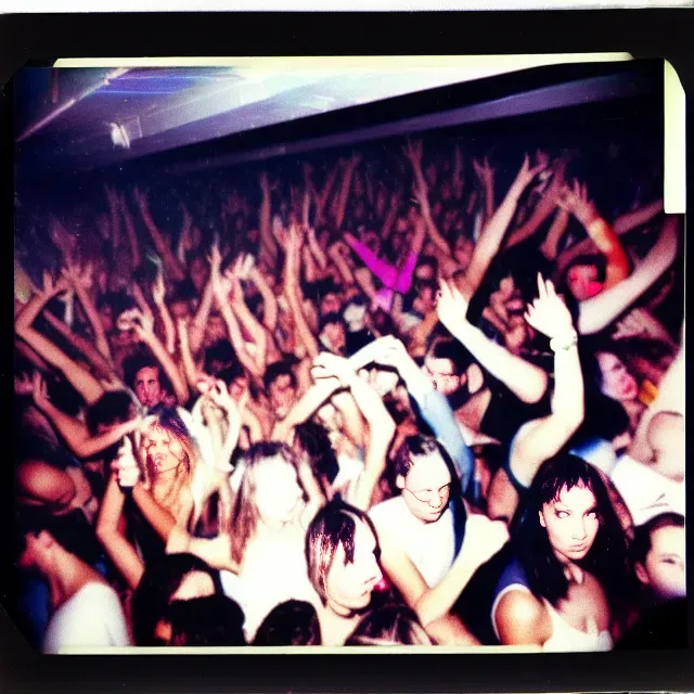 Realistic Polaroid Images Of Raves Clubs Parties