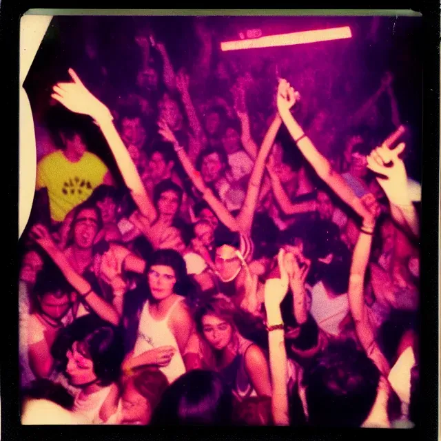 Realistic Polaroid Images Of Raves Clubs Parties