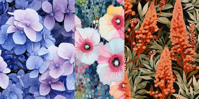 Floral Art Defined By Recursion Patterns generated by undefined
