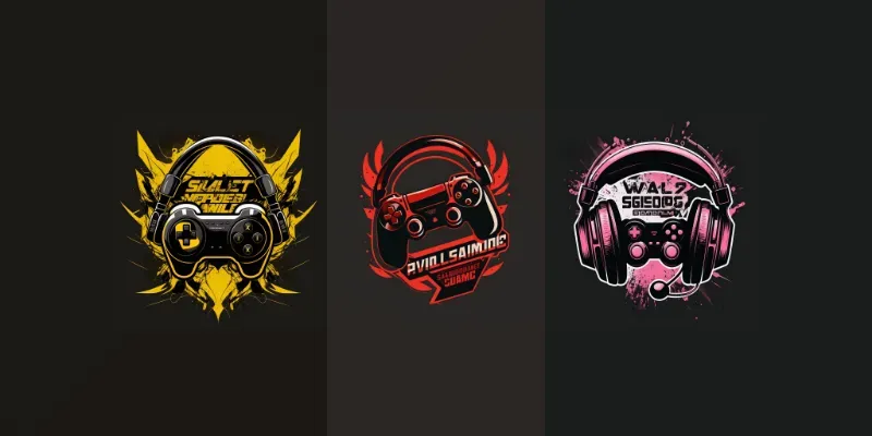 Headphones Controllers Gamer Logos generated by undefined