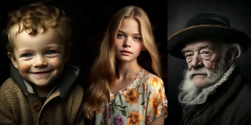Realistic Portraits generated by undefined