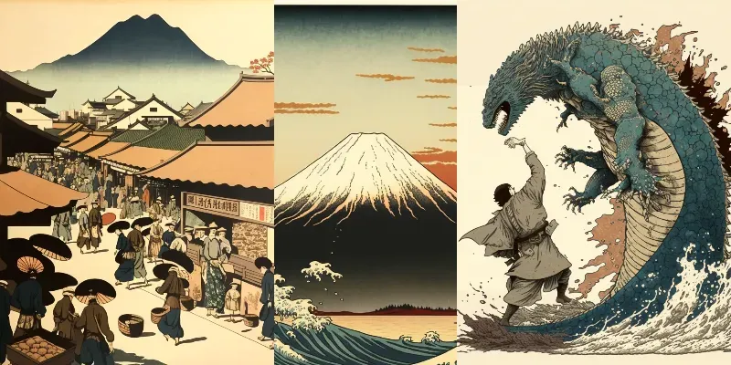 Japanese Woodblock Prints generated by undefined