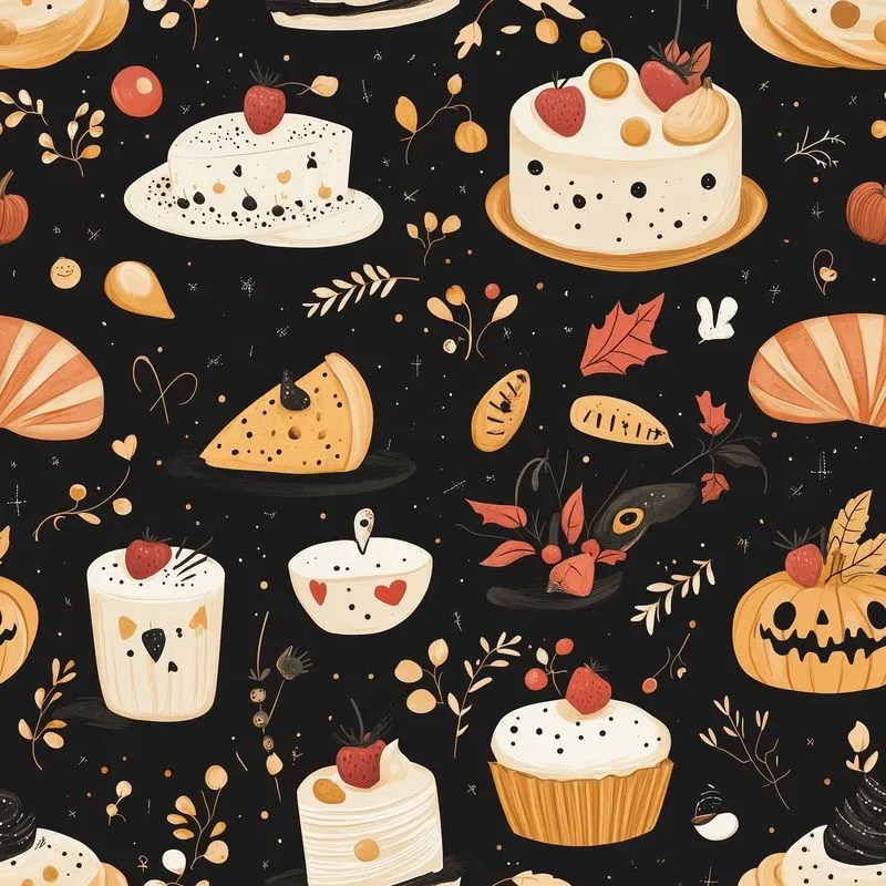 Seamless Spooky Cute Patterns