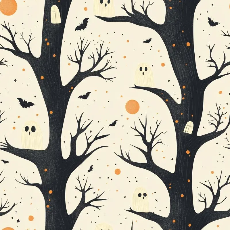 Seamless Spooky Cute Patterns