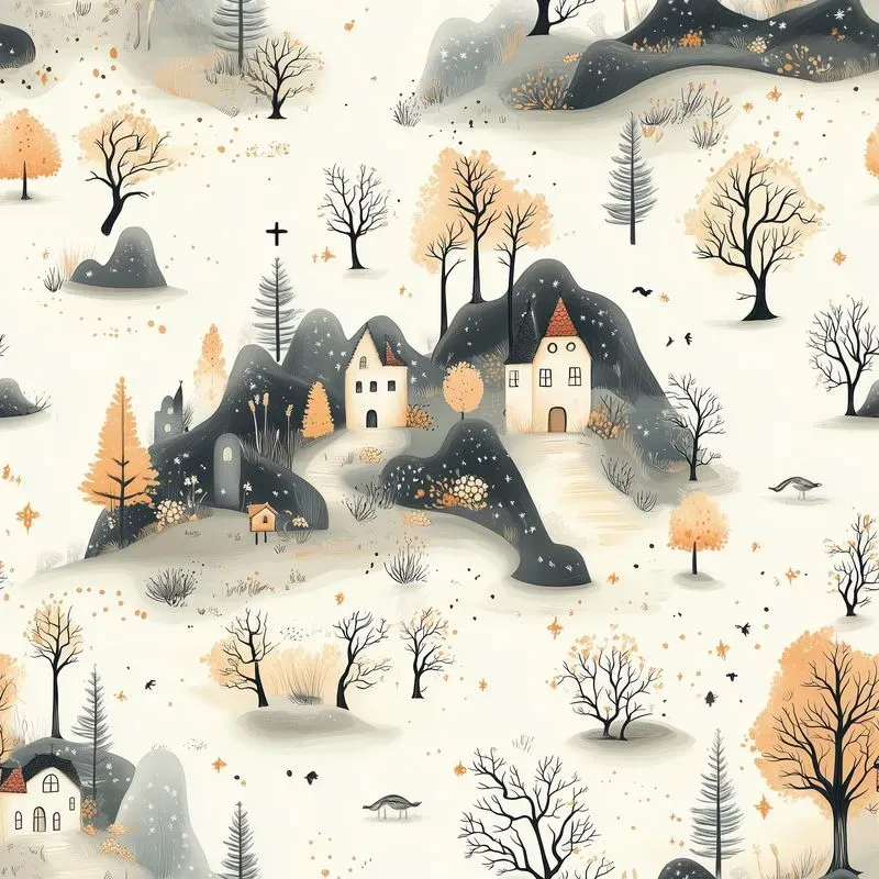 Seamless Spooky Cute Patterns