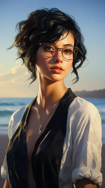 Very Realistic Female Model Portraits