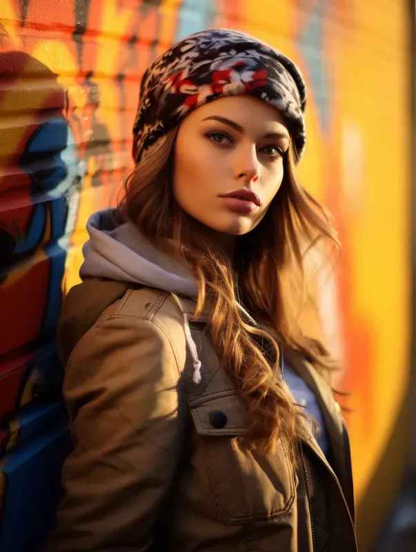 Women In Front Of Graffiti Wall Photos