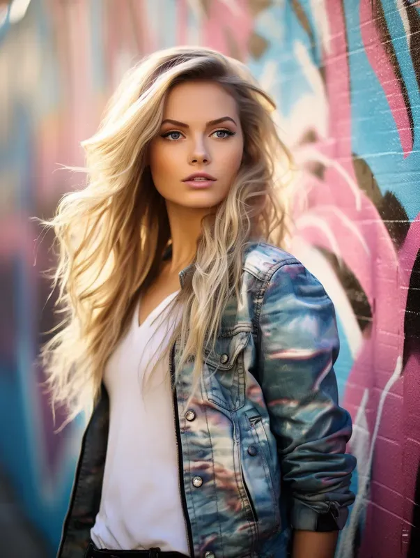 Women In Front Of Graffiti Wall Photos