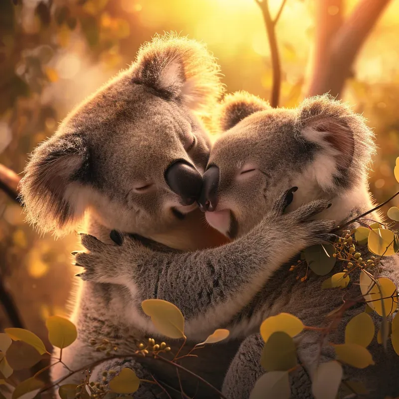 Romantic Cinematic Animal Couples Love