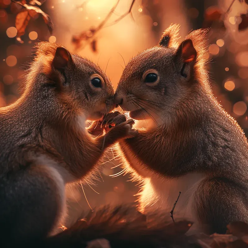 Romantic Cinematic Animal Couples Love