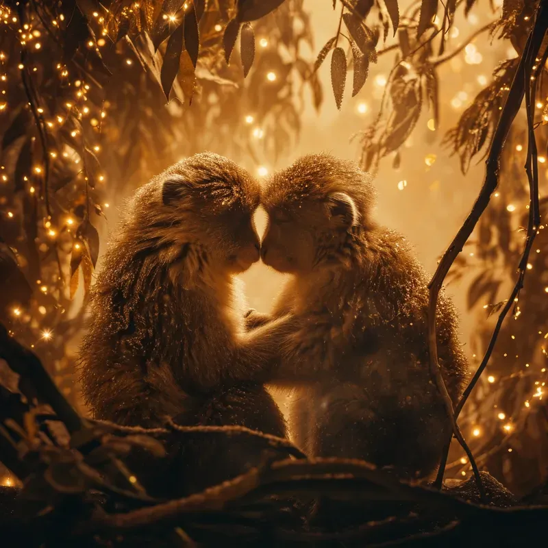 Romantic Cinematic Animal Couples Love