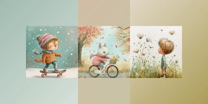 Cute Children Storybook Illustrations generated by undefined