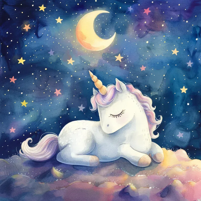 Cute Starry Night Book Illustrations