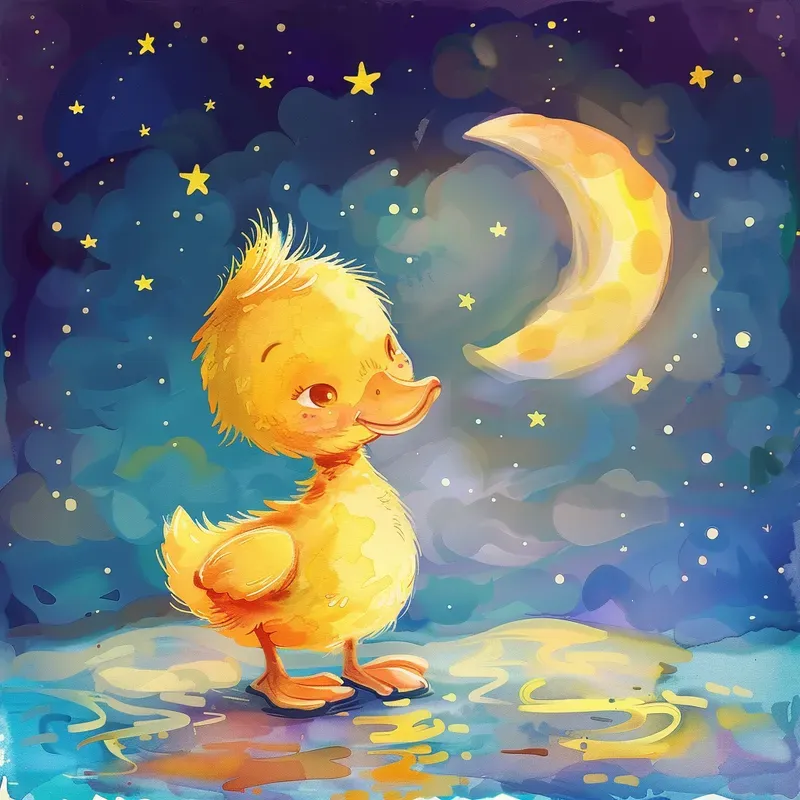 Cute Starry Night Book Illustrations