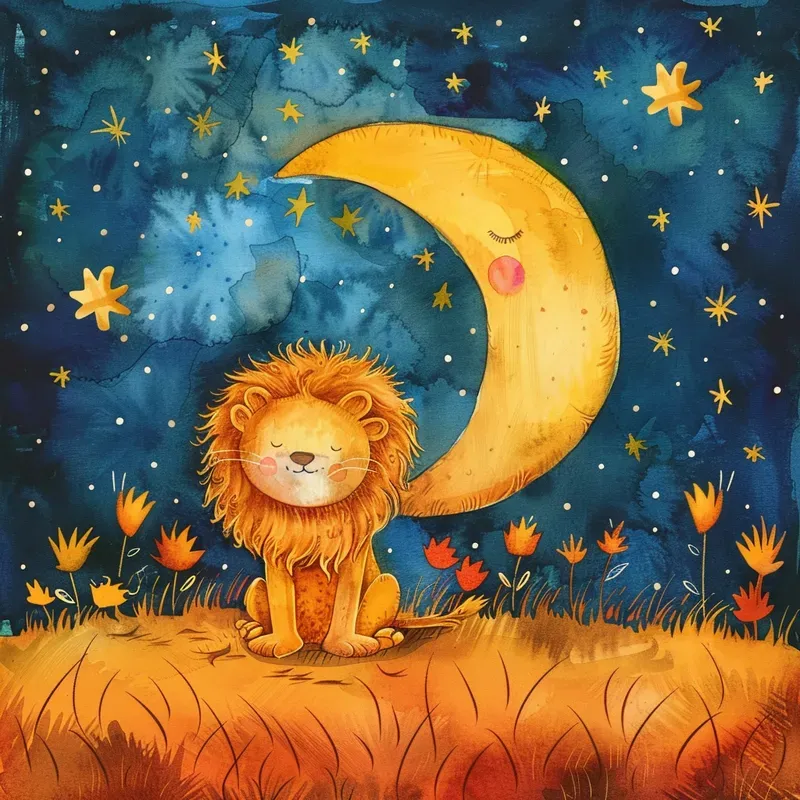 Cute Starry Night Book Illustrations