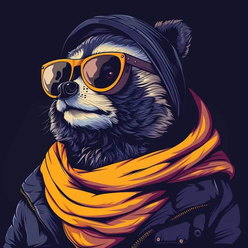 Funky Animal Illustrations With Clothing