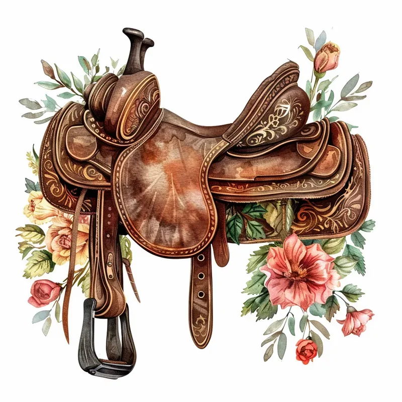 Cowgirl Cowboy Watercolor Cliparts