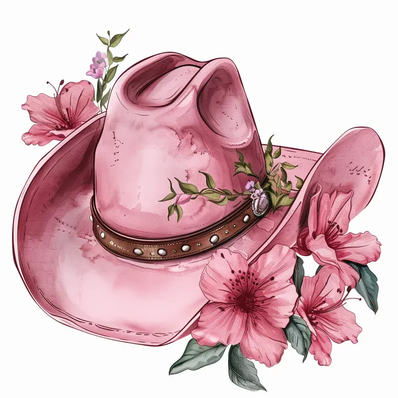 Cowgirl Cowboy Watercolor Cliparts