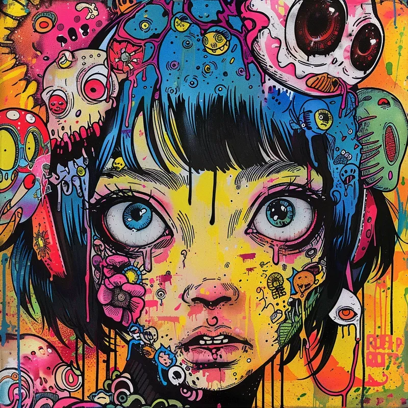 Japanese Anime Graffiti Art