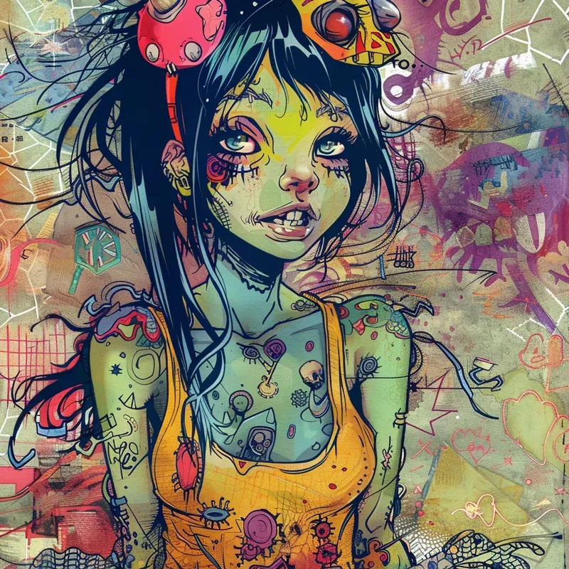 Japanese Anime Graffiti Art