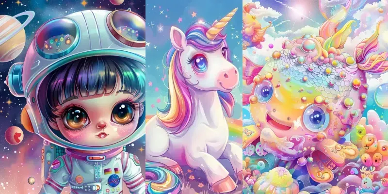 Cute Kawaii Anime Art Illustrations generated by undefined