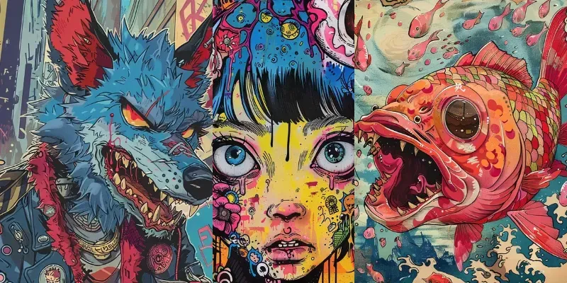Japanese Anime Graffiti Art generated by undefined