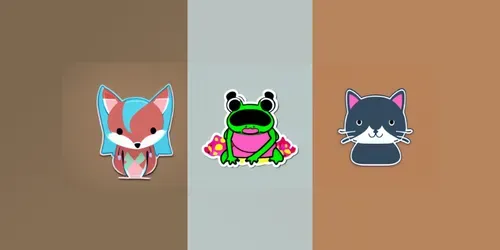 Cute Animals Stickers generated by stable-diffusion