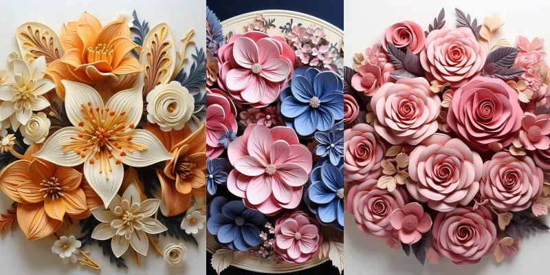 Round 3D Flowers generated by undefined