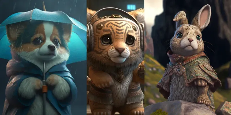 Cute Anthropomorphic Animals generated by undefined