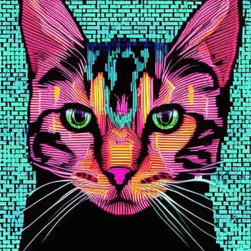 1980s Static Tv Screen Animals Retro Pop Art