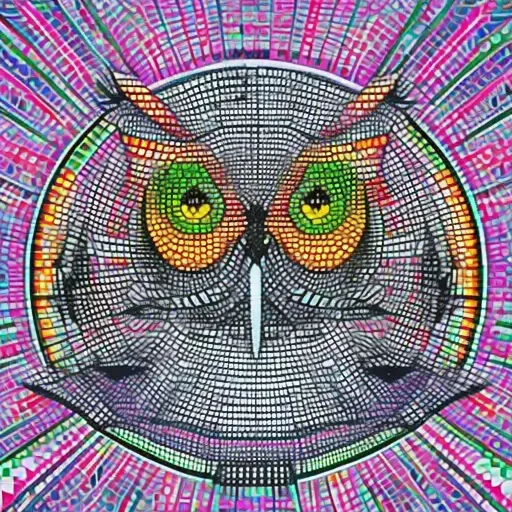 1980s Static Tv Screen Animals Retro Pop Art