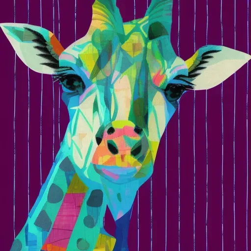 1980s Static Tv Screen Animals Retro Pop Art