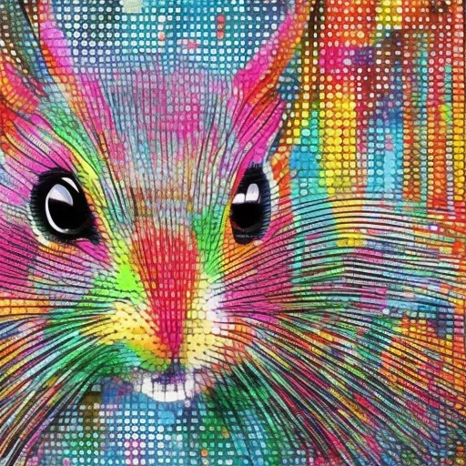 1980s Static Tv Screen Animals Retro Pop Art