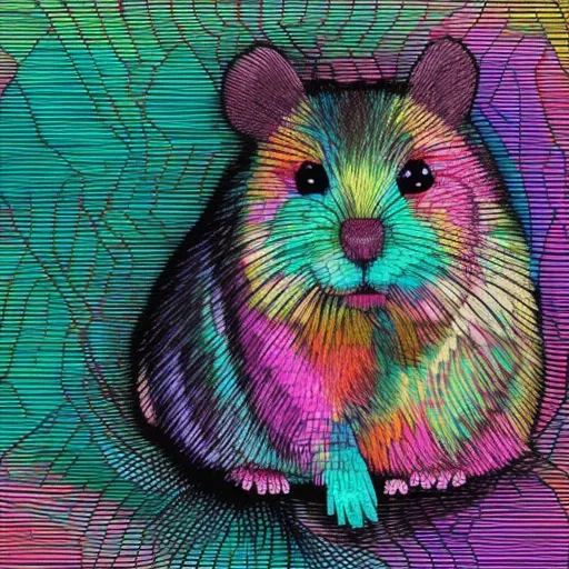 1980s Static Tv Screen Animals Retro Pop Art