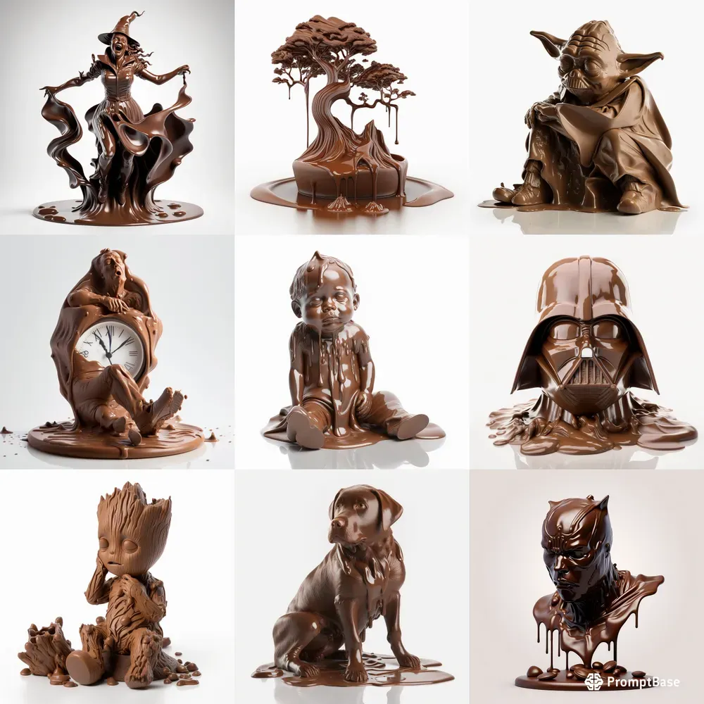 Sweet Melted Chocolate Sculptures