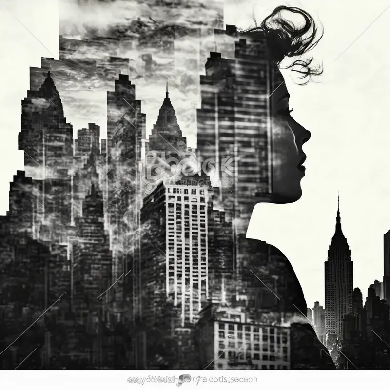Double Exposure City Portraits