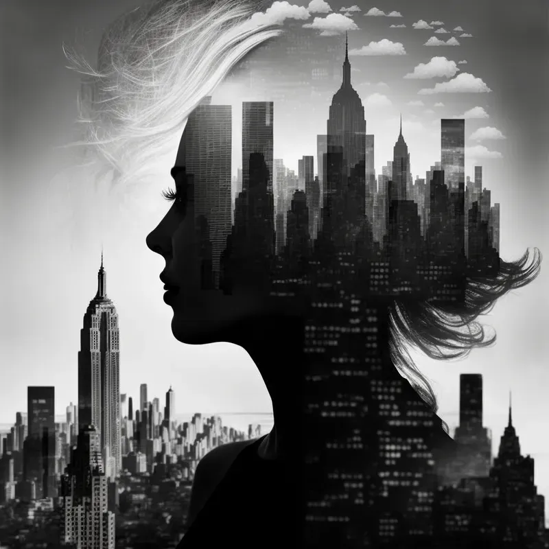 Double Exposure City Portraits