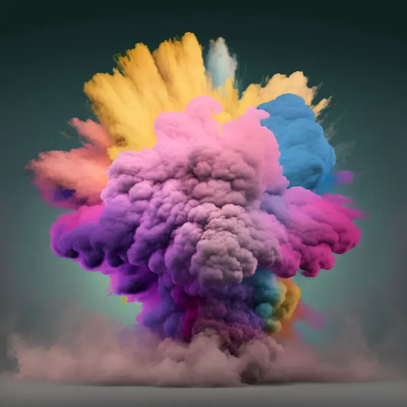 Colourful Cloud Bursts
